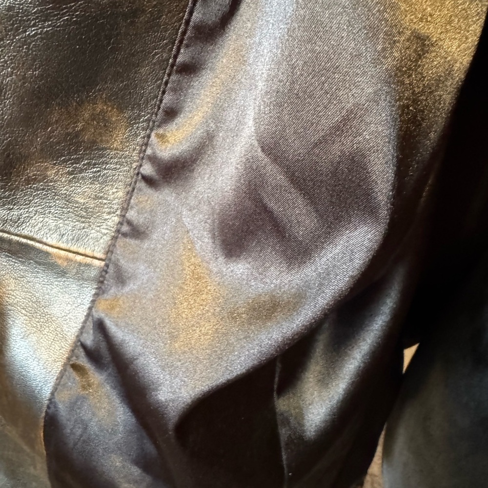 American West by Carolyn Pollack Two Tone Fringe Leather Jacket NWOT - Picture 5 of 9
